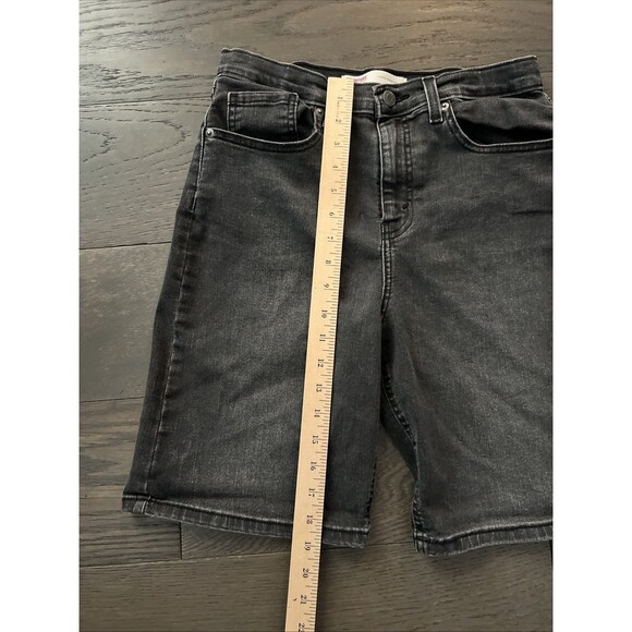 Levi’s Signature Shorts Boys 18 Regular Loose Skate Fit Black Denim Y2K - Picture 6 of 7